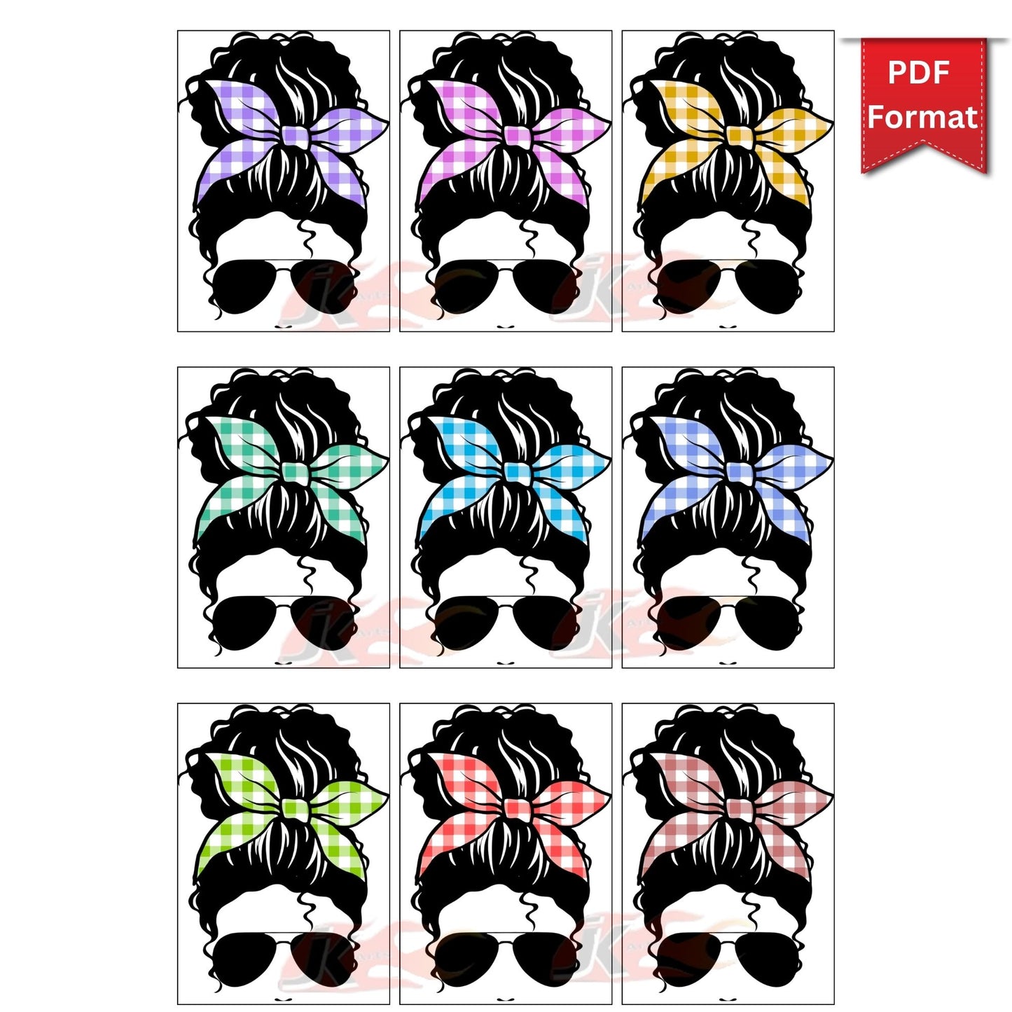 Girl Head Scrunchie Holder Printable | Haldi Mehendi Wedding Return Favor