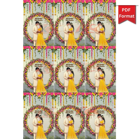 Bangle Holder Return Favor Printable | Haldi Mehendi Wedding Gift