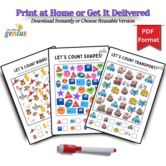 I Spy Activity Sheets – Printable PDF Pack for Ages 3 to 6 | 10 Themed Worksheets