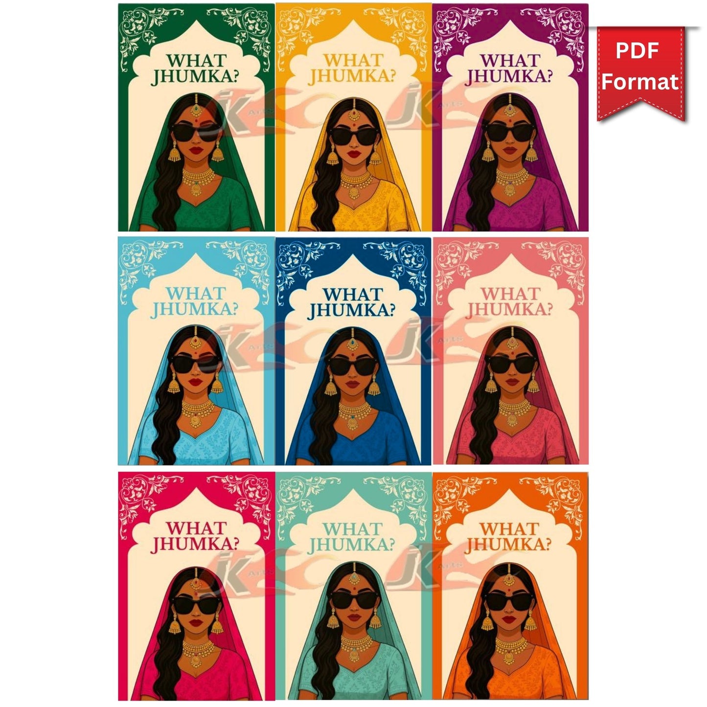 Jhumka Return Favor Holder Printable | Haldi Mehendi Wedding Gift