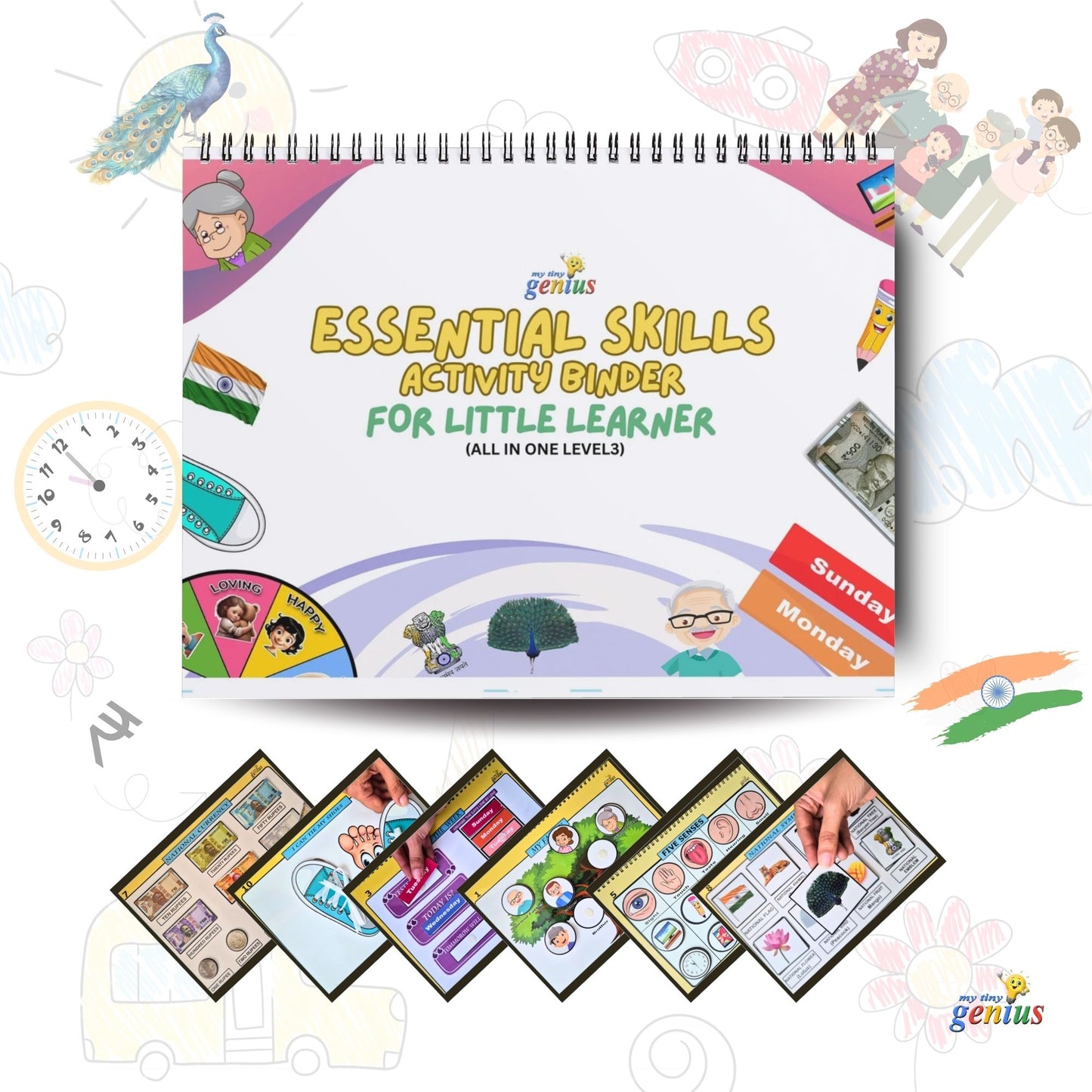 Essential Skills Activity Binder – Velcro-Based Learning for Kids (Ages 4–7)