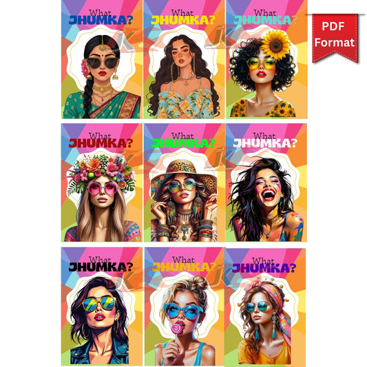 Jhumka Return Favor Holder Printable | Haldi Mehendi Wedding Gift