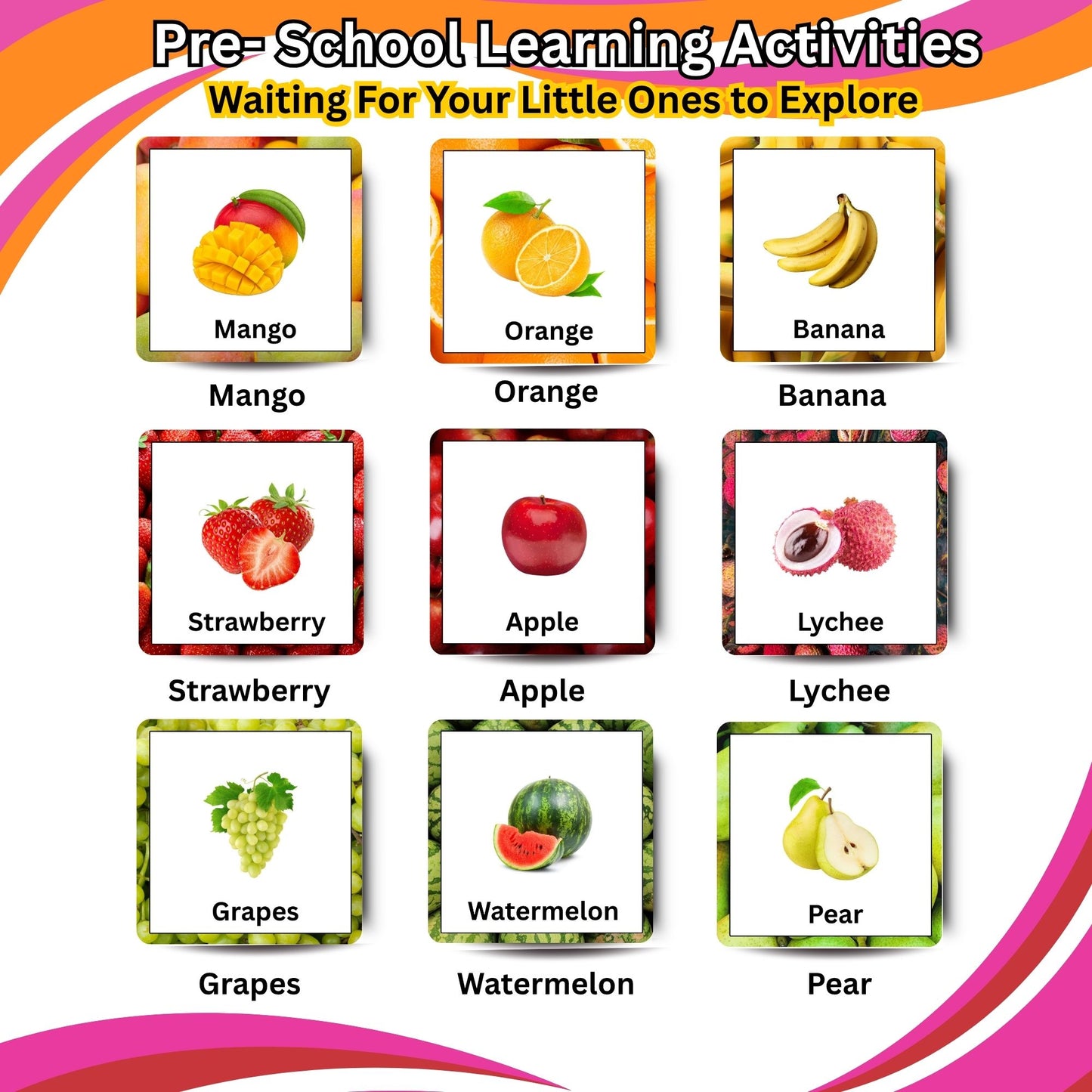 Tasty Fruit Treasure Pack: Educational Fun for Ages 2 to 4