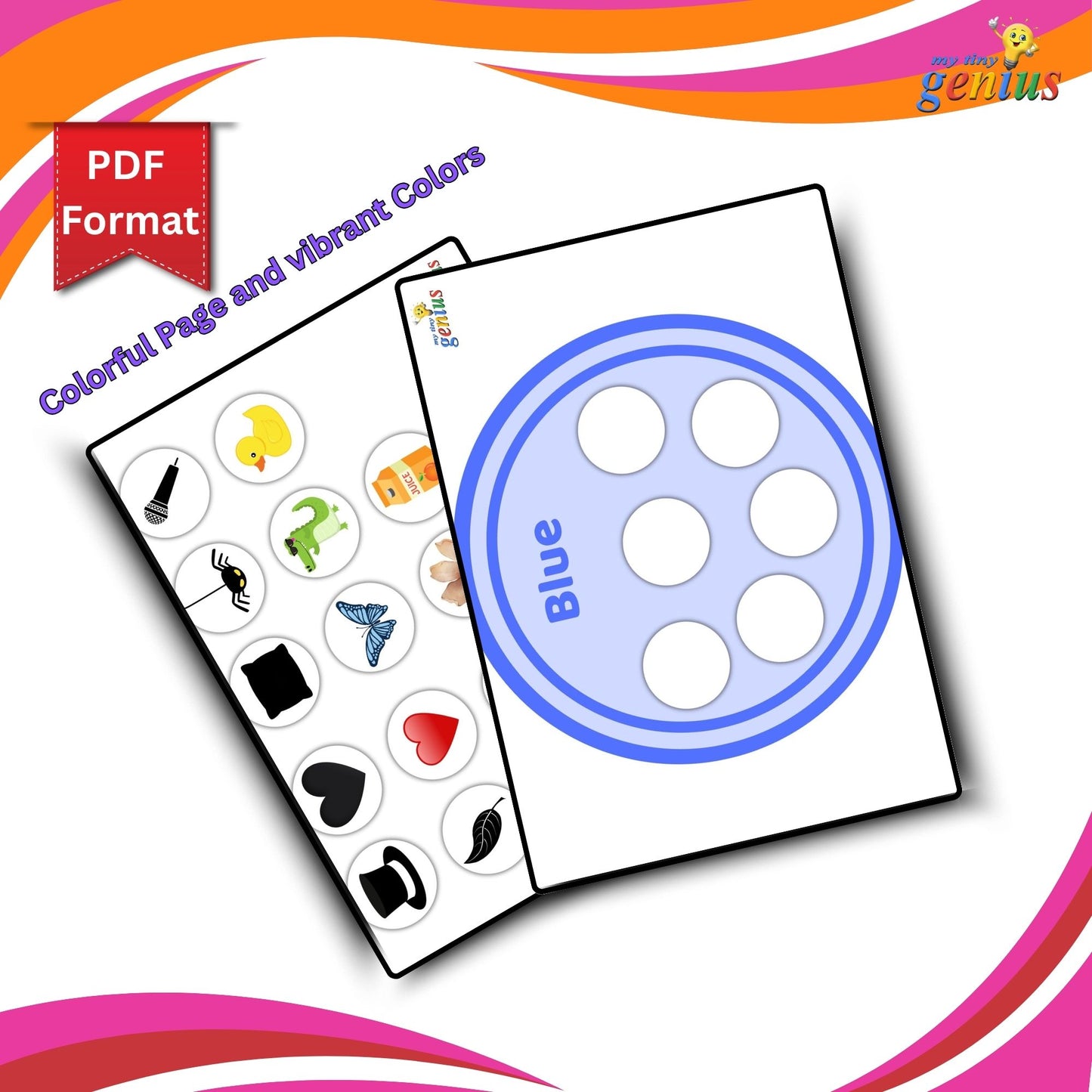 Color Sorting Activity Sheets – Printable PDF Pack for Ages 2 to 5 | 9 Fun & Educational Worksheets