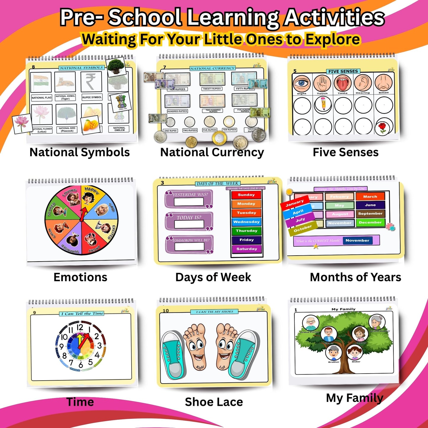 Essential Skills Activity Binder – Velcro-Based Learning for Kids (Ages 4–7)