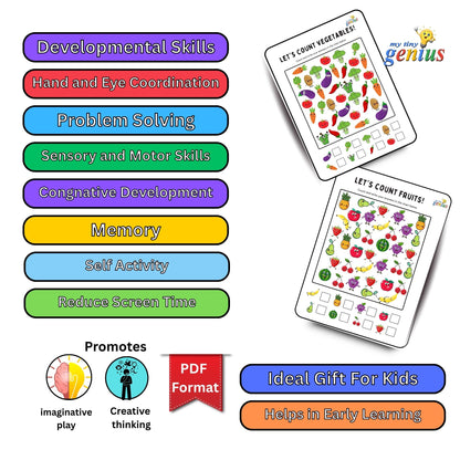 I Spy Activity Sheets – Printable PDF Pack for Ages 3 to 6 | 10 Themed Worksheets