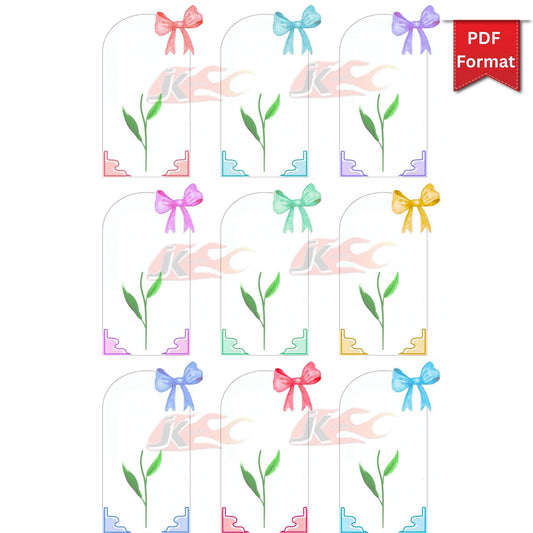 Rose Scrunchie Holder Printable | Haldi Mehendi Wedding Return Favor