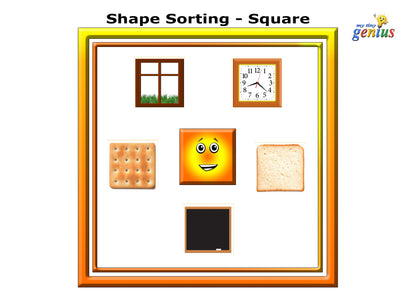 Shapes Sorting Activity Sheets Mates –Pack for Ages 2 to 5- 6 Fun & Educational Mates